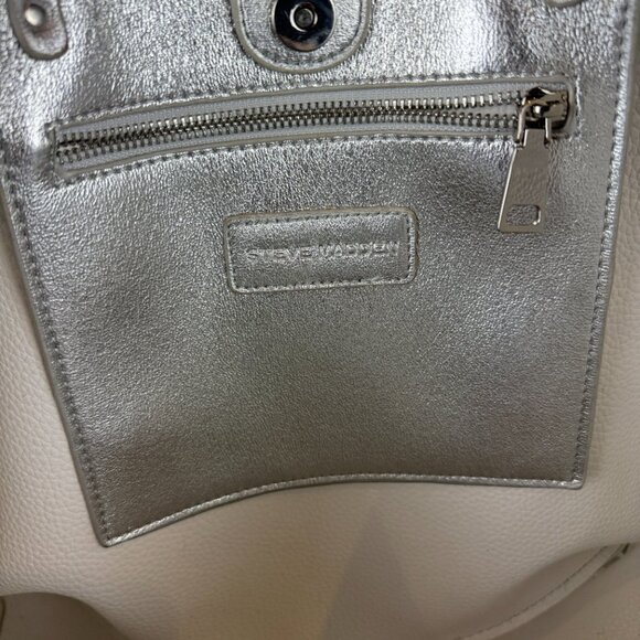 Steve Madden Silver Fringe Tote Bag - Picture 9 of 14